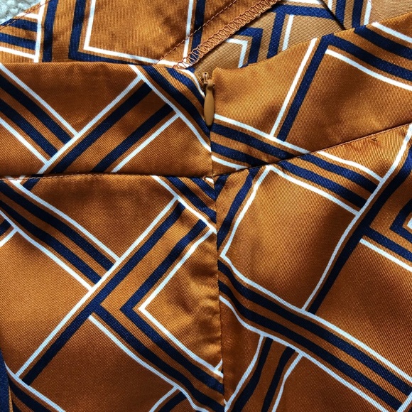 Geo print satin wide-leg print pants - Picture 7 of 7